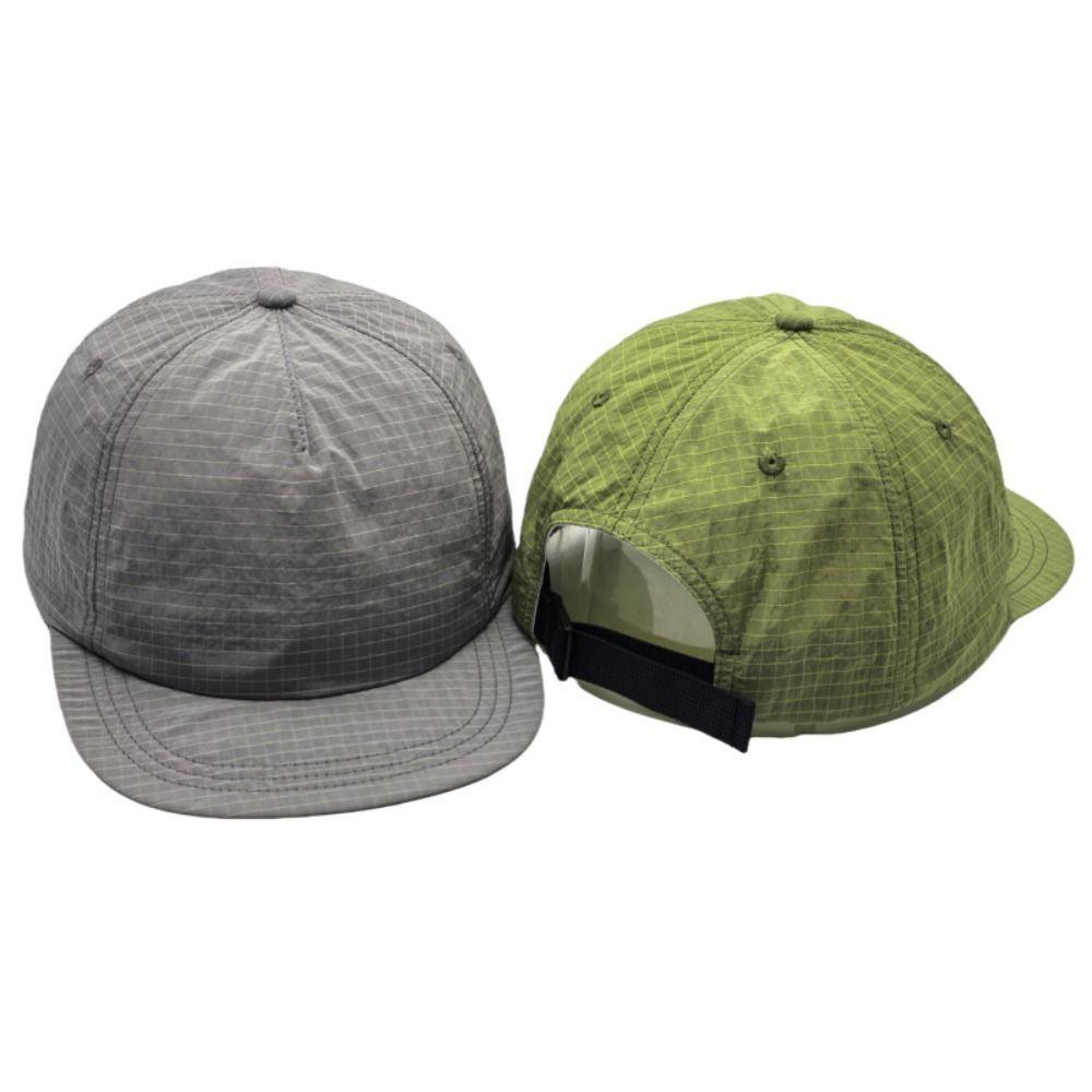 Lightweight Flat-brimmed Baseball Cap Breathable Snapback Cap Versatile Quick Dry Hat Sports Use