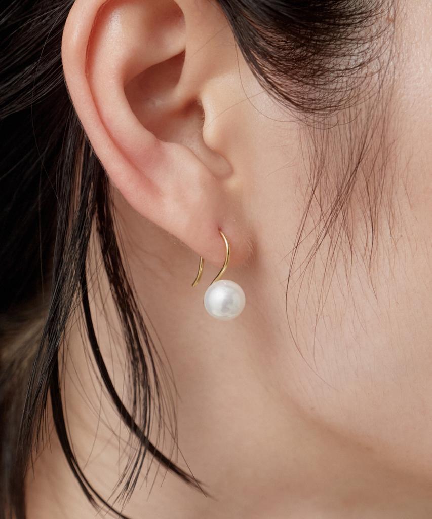 Novice Tokyo Pearl Hook Pierce [Stainless] / Gold