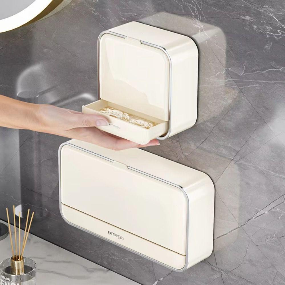 Drainable Drain Soap Holder Single/Double Grid Bathroom Storage Rack Bathroom Kitchen Accessories