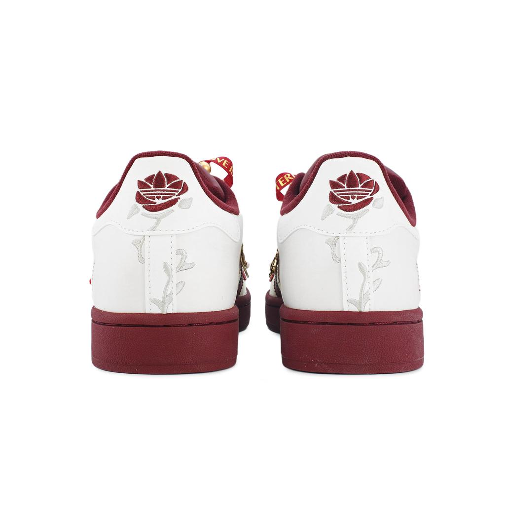 adidas Originals Superstar 2 Abrasion Resistant Low Top Skateboard Shoes Unisex Red White KJ6981(team1723-AO)