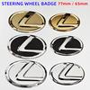 Sdhm1 1pcs Metal Steering Wheel Logo Sticker Emblem 65mm 77mm for ES IS RX NX GX LX LS CT UX Etc Electroplated Badge Decal