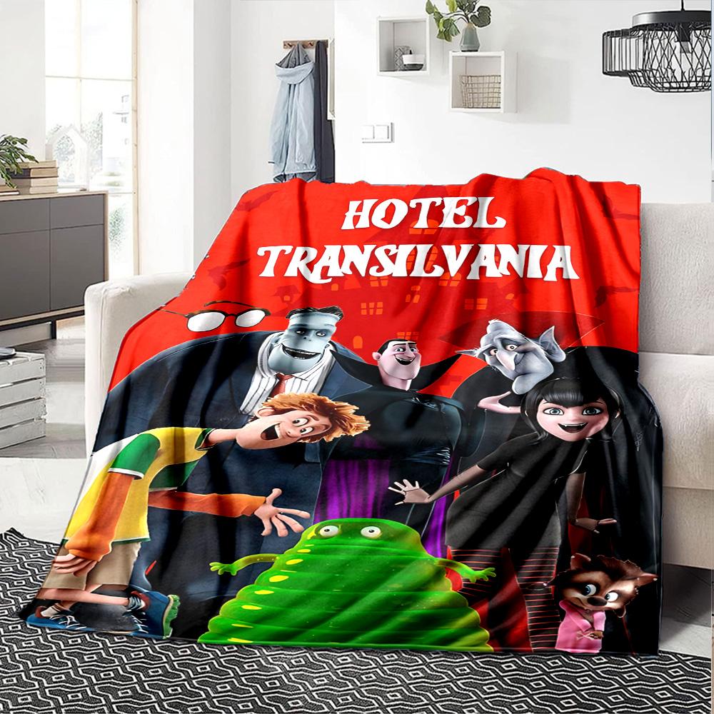 1pz Hotel Transylvania Transformania Coperta in Flanella per Avventura Super Morbida Carina Coperta Comfort per Viaggio Biancheria da Letto Divano Divano Coperta Y73031