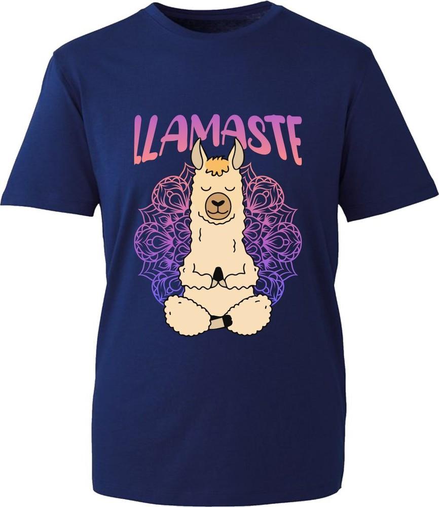 Namaste Cute Llama Yoga Meditation Llamaste Parody Tshirt Funny Llama Meme Top S