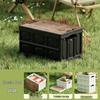 Outdoor Folding Camping Storage Box with Wood Lid