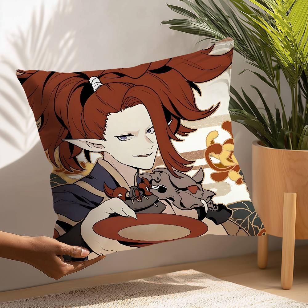 Hot Game Onmyoji Pillow Case Plush Fabric Soft Pillowcase Double Sided Print Cushion Cover Household Gifts