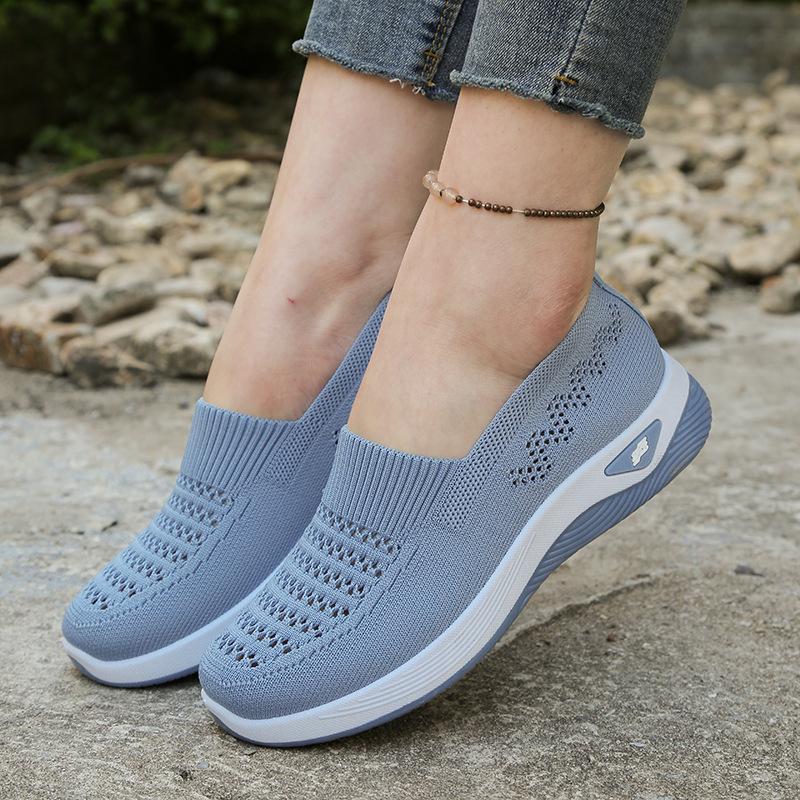 Mesh Breathable Women's Shoes Without Shoelaces Lazy Shoes with Soft Soles Hiking Shoes Daily Casual Women's Shoes