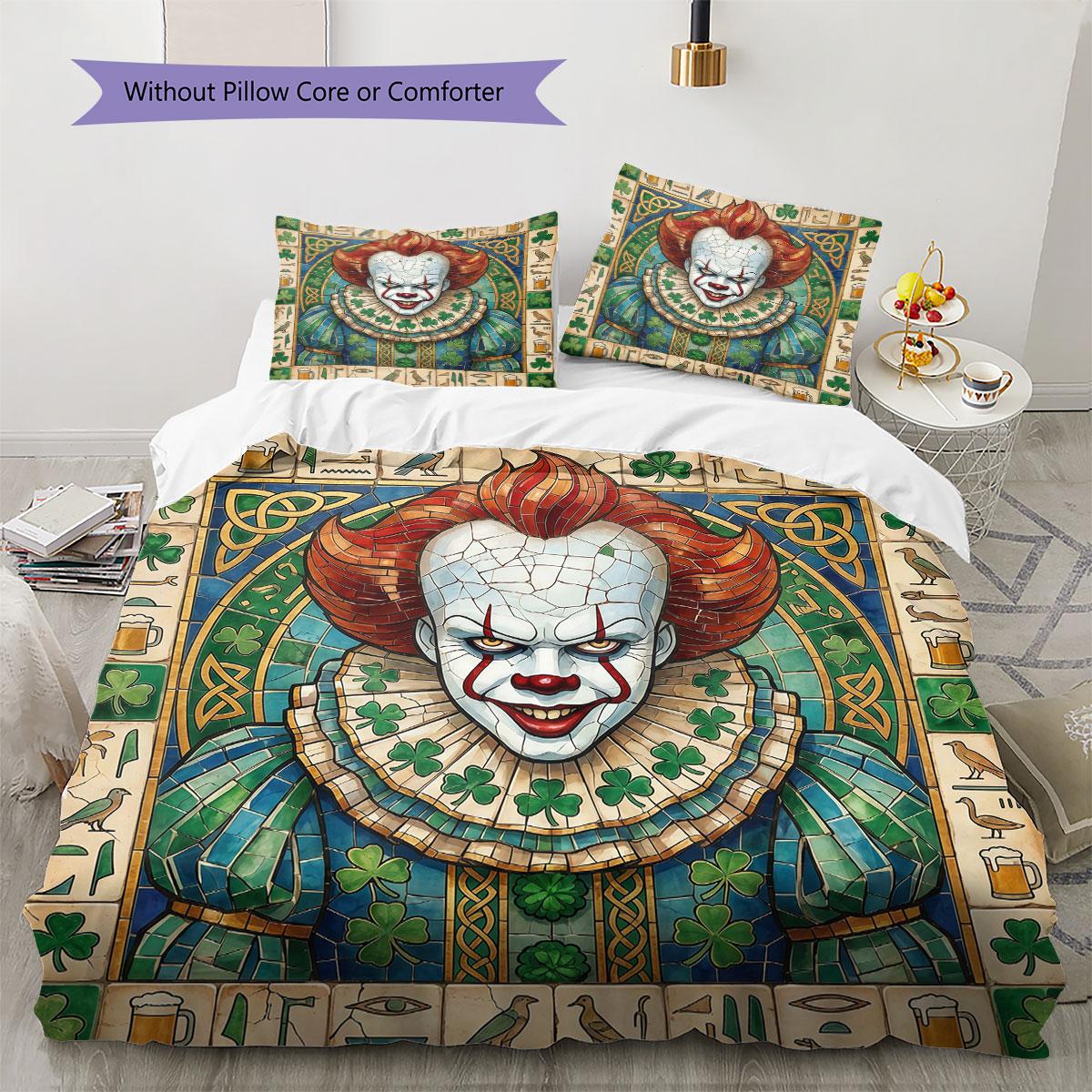 IT Porcelain Painting Pattern Bedding Quilt Set Quilt Cover Pillowcase Home Decoration Birthday Gift (1 * duvet cover + 2 * pillowcase, without core) 135x200cm