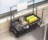 Single-Tier Metal Kitchen Sink Rack Drain Basket for Countertop Moisture-Proof Multifunction Standing Storage Holder Dinnerware