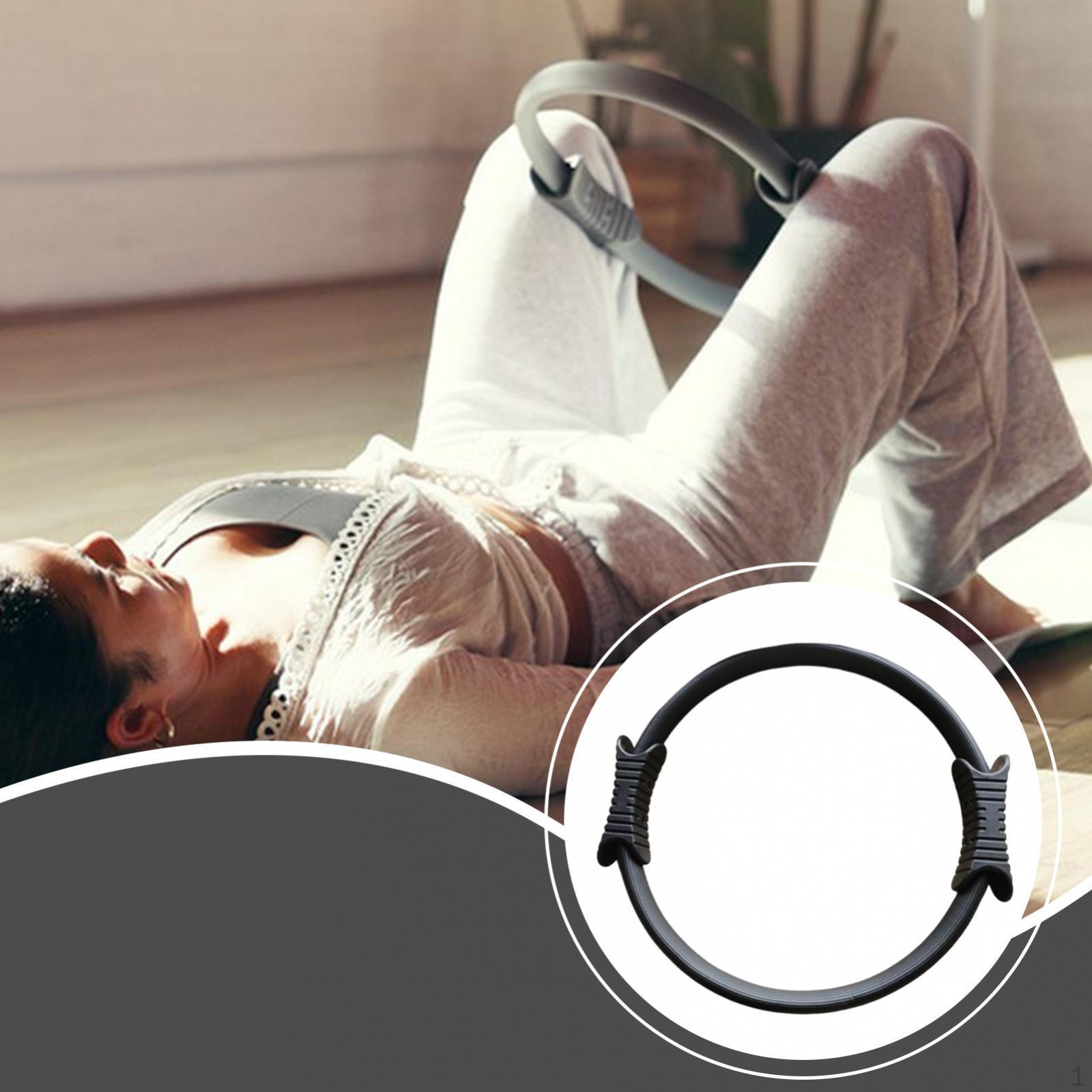 

Pilates with Handles Flexible Portable Fitness Circle Resistance Exercise Equipment for Home Travel