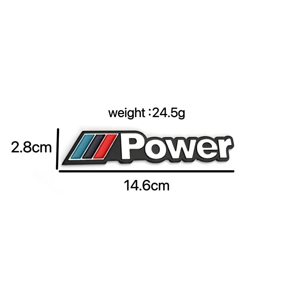 3D Aluminum Car Badge Emblem Sticker For BMW M Power M3 M5 G30 F30 F31 E36 E87 E60 E46 E91 X1 X3 X5 E53 Auto-Styling Accessories