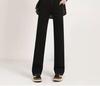 Autumn 2025 Women's High-Waisted Slimming Straight-Leg Black Jeans