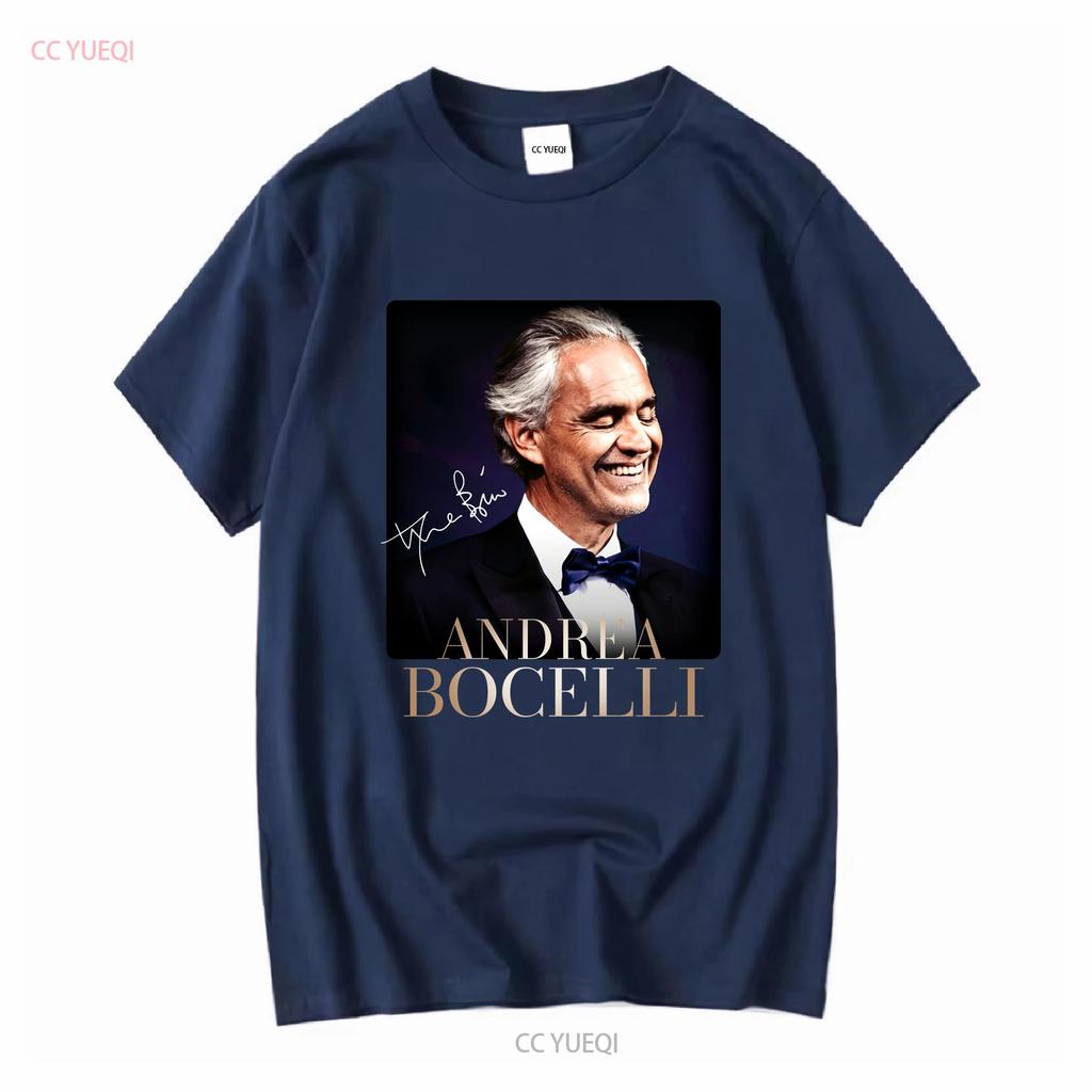 New Andrea Bocelli T Shirt Signature Family Black S 235XL 1CM1540 Long or Short Sleeves Vintage Washed Top For Everyday Wear