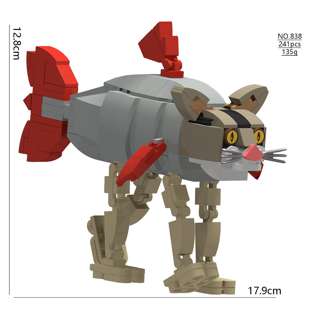 Italian Brainrot Animal MOC Building Block Tung Tung Tung Sahur Wheel Frog Elephant Tree Monster Monkey Toy Desk Decoration Q064