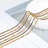 1Meter Stainless Steel Colorful Crystal Rhinestone Chain Sew-On Glue-On Trim Cube Chains for DIY Cloth Necklace Bracelet Choker
