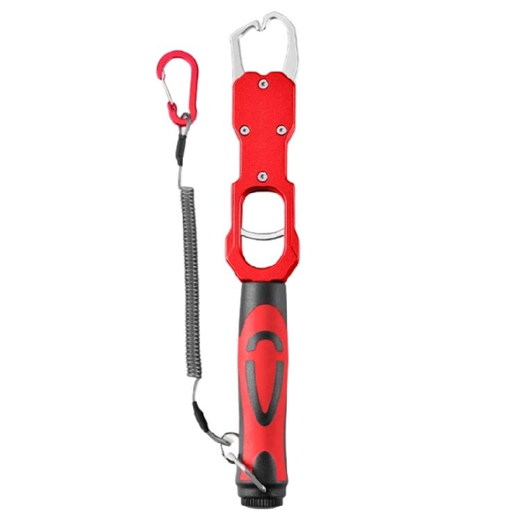 Ergonomic Fish Handling Tool with Integrated Digital Scale Angling Equipment Suitable for Easy Operations Portability красный
