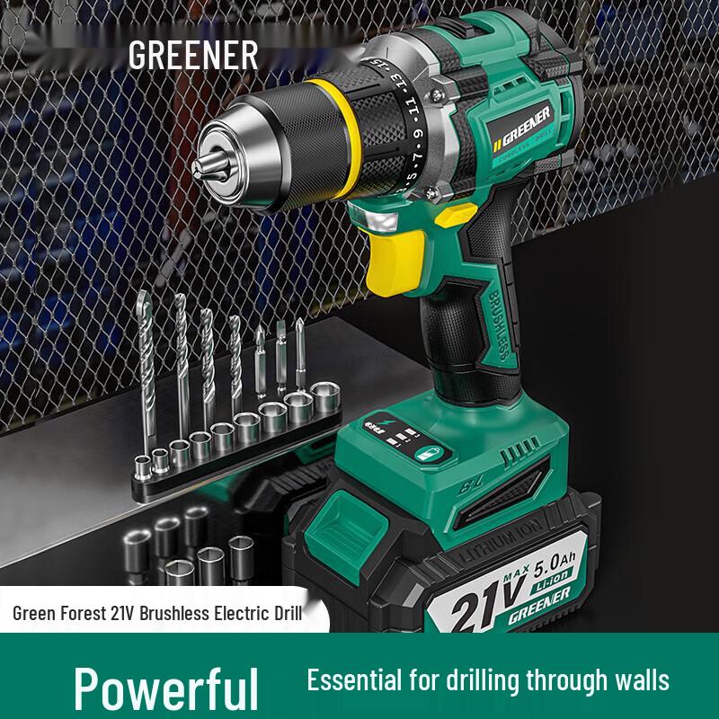 Green Forest 21V Brushless Impact Cordless Drill CN plug (adapter included)