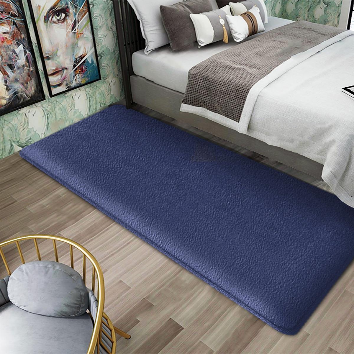 

Длинная полоса 1,2 см толщиной губки фланелевый коврик у кровати мягкий коврик для эркера кухонный коврик для ног коврик для входной двери ковер 60cm x 160cm синий
