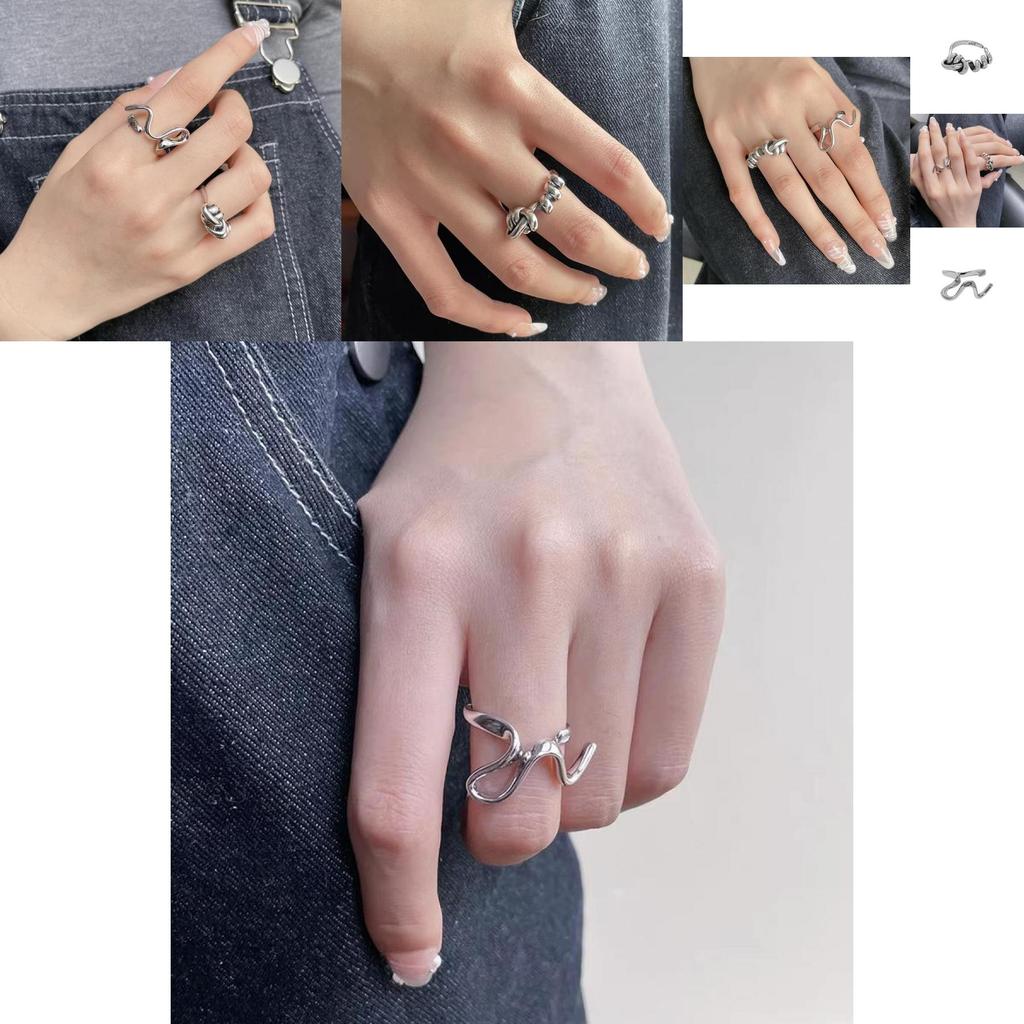 Stylish Korean Minimalist Open Ring For Women With Adjustable Copper Geometry Design