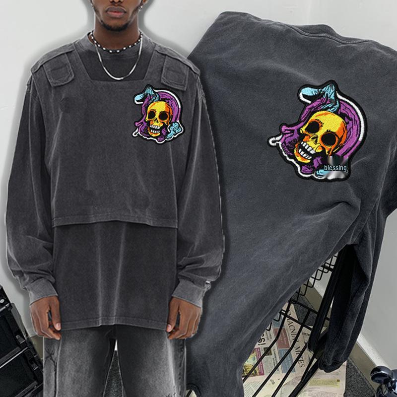 Skull Punk Embroidered Patch for Clothing & Accessories