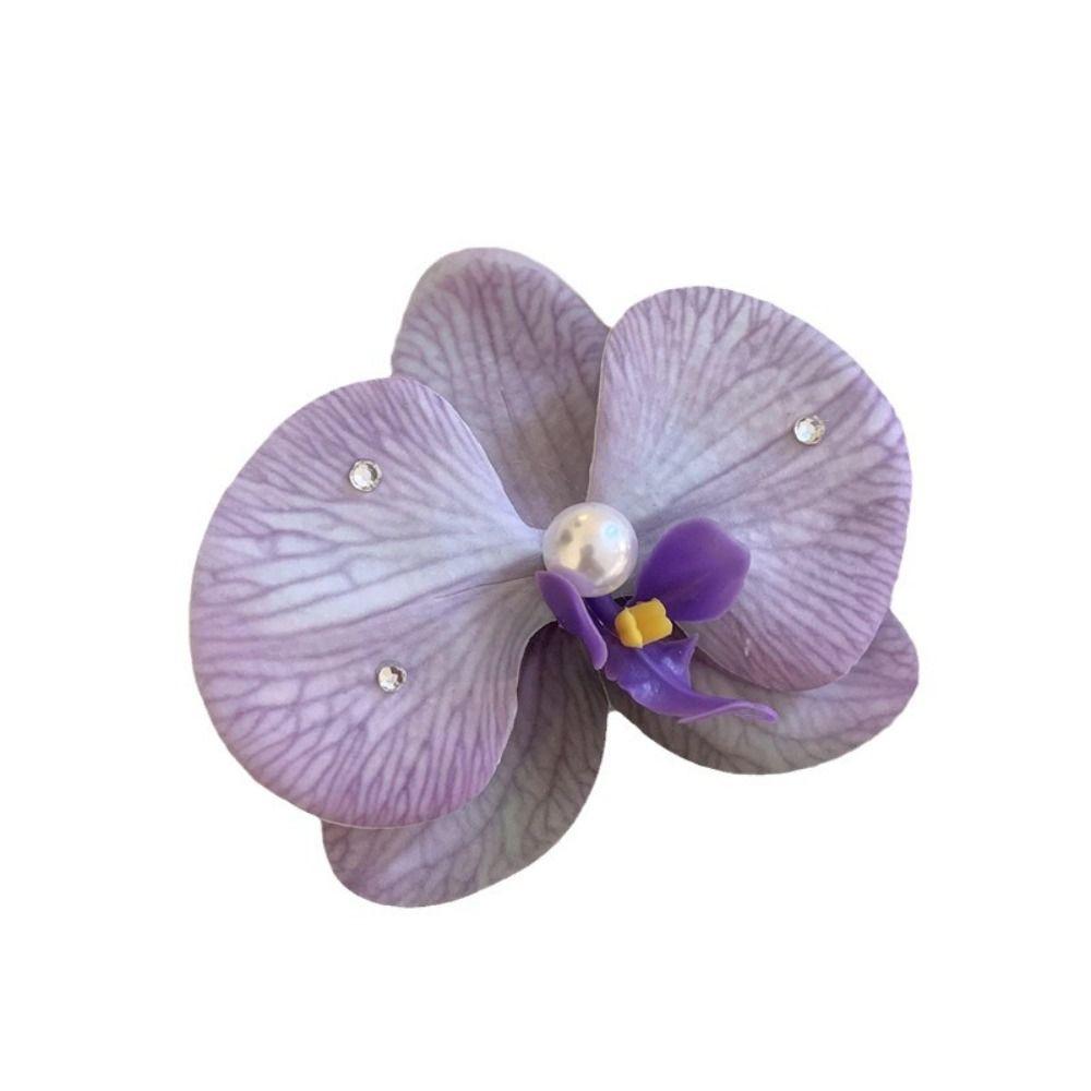 

Pearl Orchid Flower Hairpin Butterfly Orchid Girl Hair Clip Cute Flower Hair Clip Beach