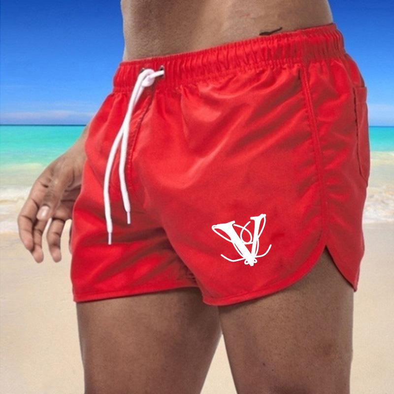 

BBK-41 Summer New Men s Quick-Drying Swim Trunks Sports Pants Swimwear Beach Shorts Jogging Shorts Sports Creative basketball print 4XL красный