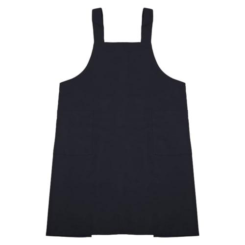 Easyis Apron, H-Shaped Neck-Hanging Bib Apron, Neon Colors, Simple Design, Men's and Women's Cafe Apron, Solid Color, Stylish, Large Capacity Pockets,