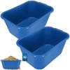 Kotarbau® Rechteckiger Gartenbaucontainer Mörtelcontainer 55 L Blau Set mit 2 Stück