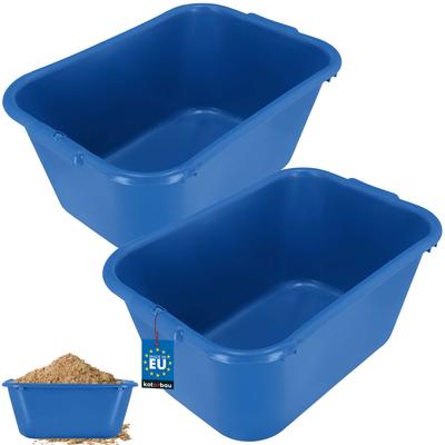 Kotarbau® Rectangular Garden Construction Container Mortar Container 55 L Blue Set Of 2