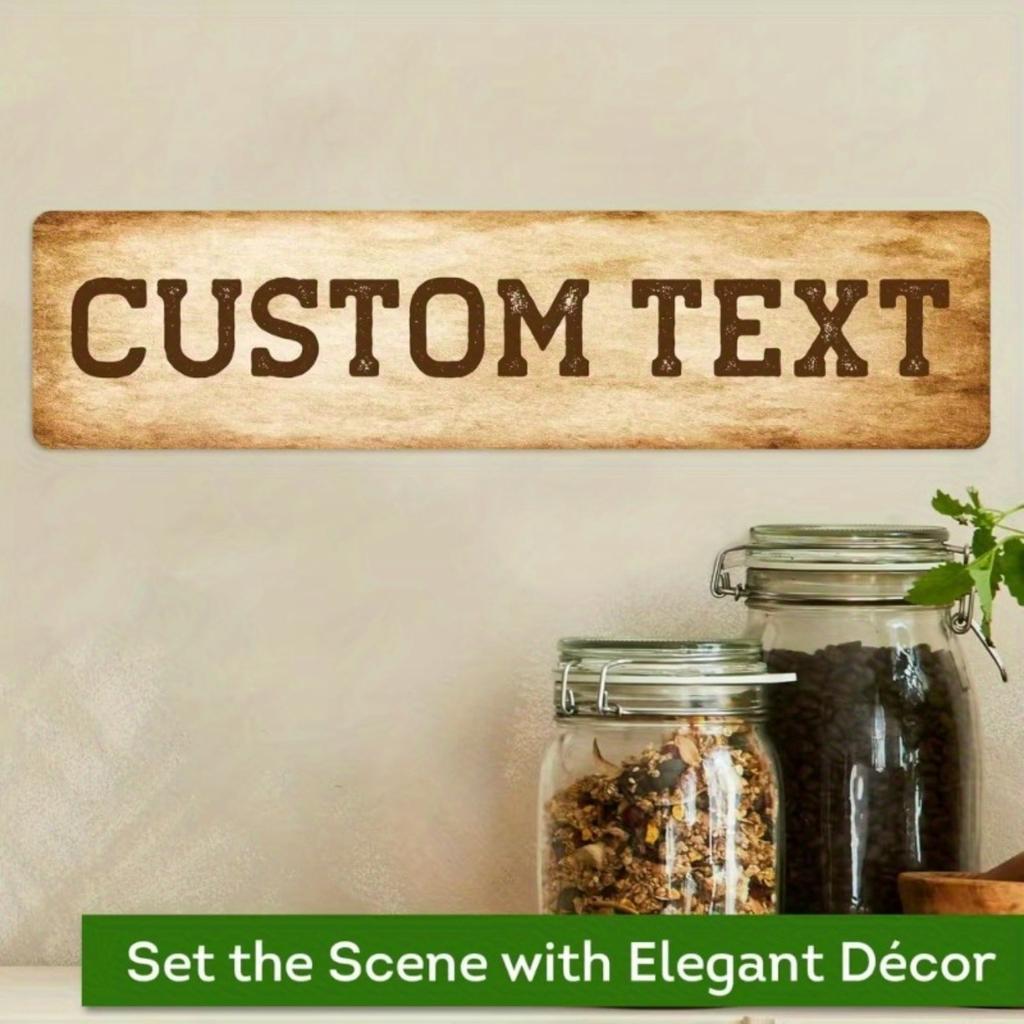 Personalized Street Sign Metal Plaque Custom Text Indoor Outdoor Home Wall Decor
