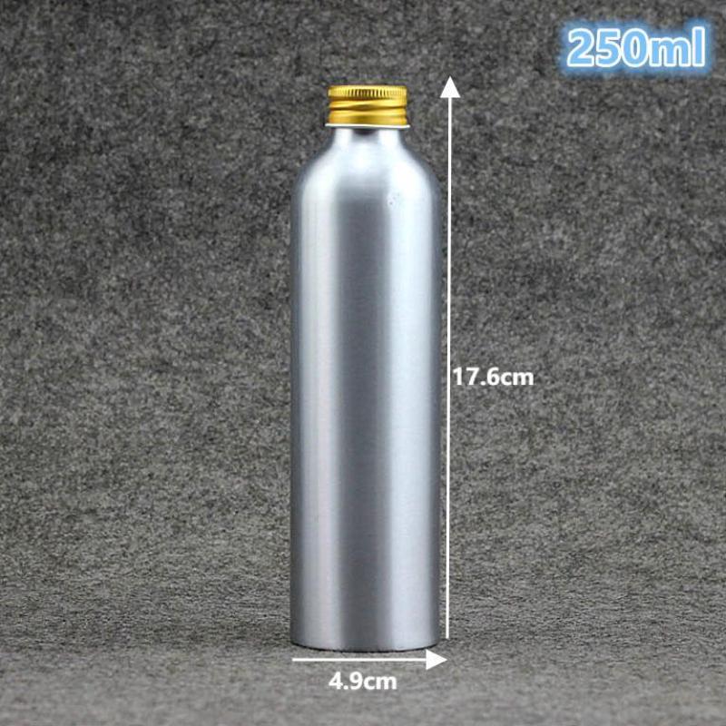 Parfüm Kosmetik Toner Wasserflasche Reise Tragbar Nachfüllbare Flasche 50ml-250ml Goldene Aluminiumflasche Mit Schraubverschluss