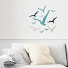 11 Pcs Wood Nautical Seagull Wall Art Handmade Coastal Theme Wall Decor Vintage Flying Sea Bird Wall Sculpture for Home Bathroom Lake House