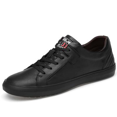 Trendy Business Men's Genuine Leather Casual Shoes Lace Up Men's Outdoor Walking Soft Hiking School Luxury Round Toe Shoes