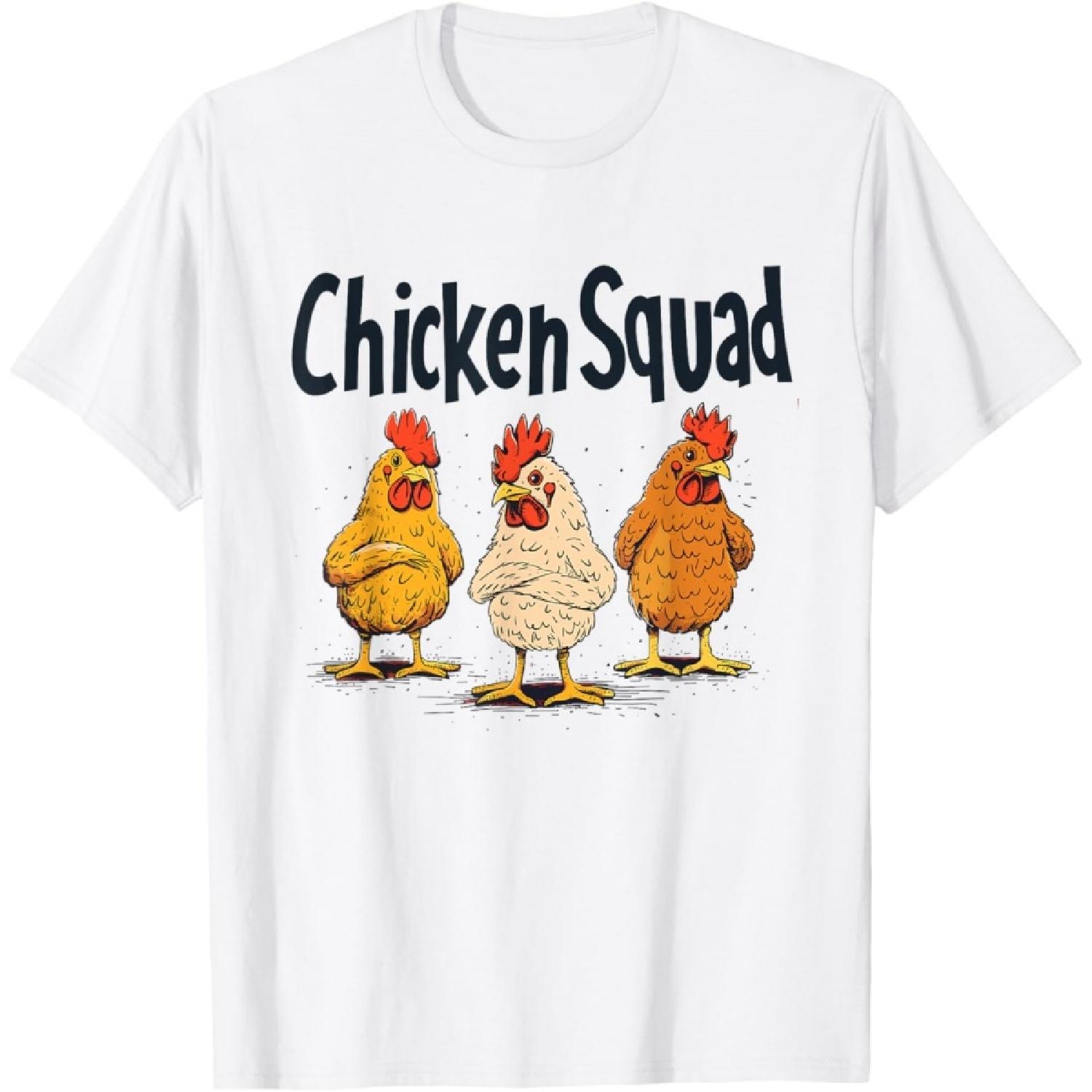 Chicken Squad Shirt _ Chicken T-Shirt XXXXXL белый