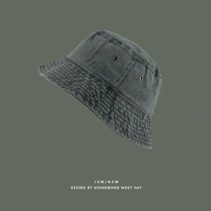 Fashion Washed Denim Hats Unisex Solid Vintag Summer Y2k Fisherman Cap Hat for Women Men Bucket Panama Hat Sun Protection