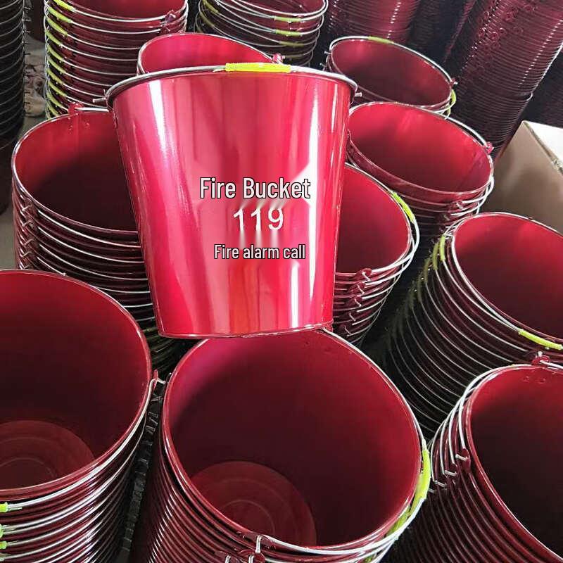 UOSU 15L Round Stainless Steel Fire Bucket