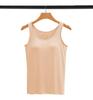 Modal Women's Wireless Strappy Tank Top with Built-in Bra Cups for Yoga