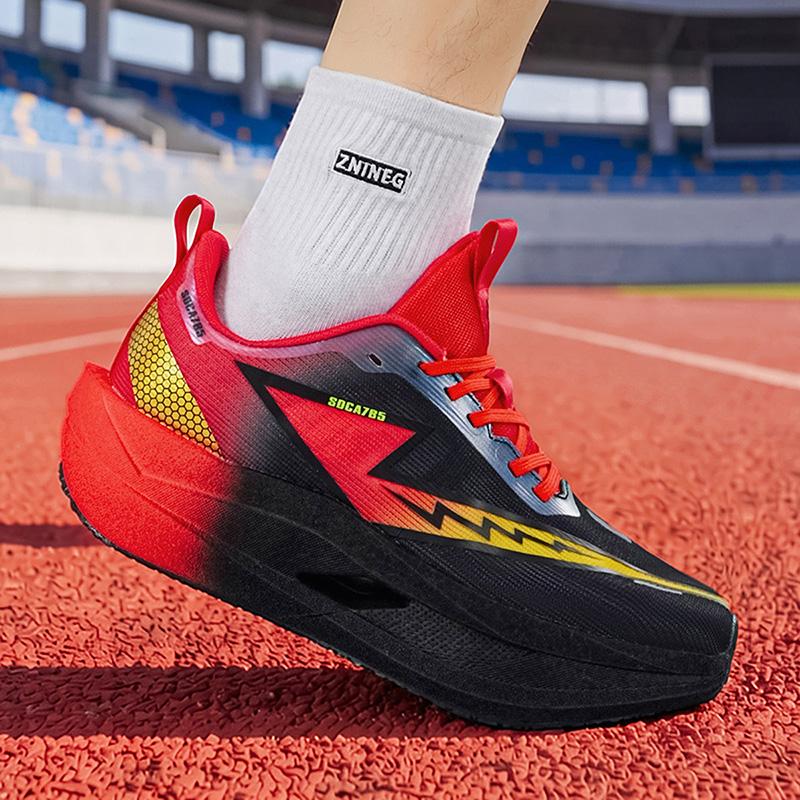 Koşu Ayakkabıları Karbon Plaka Özel Maraton Erkek Spor Dış Mekan Nefes Alabilir Hafif Kadın Rahat Atletik Kaymaz Günlük Spor Ayakkabı