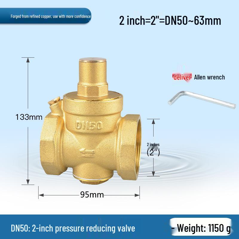 Adjustable Brass Water Pressure Reducing Valve for Heaters & Purifiers