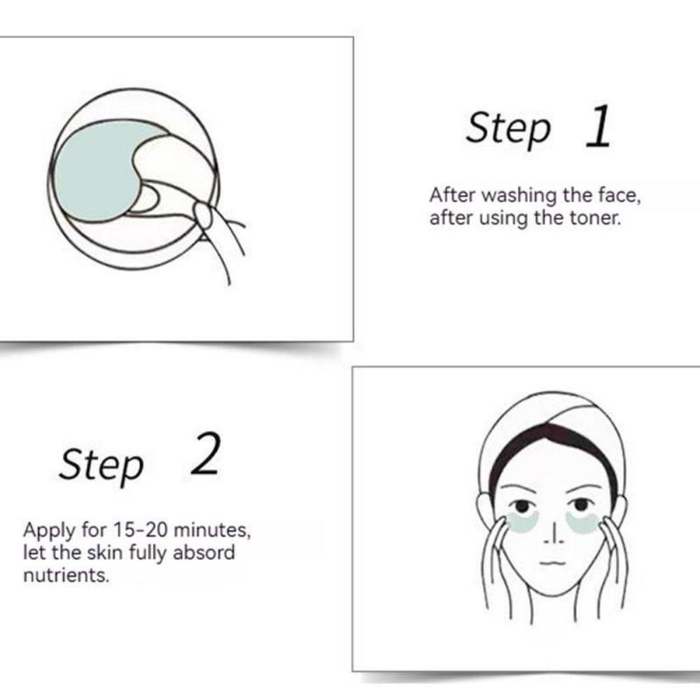 Newly 60pcs Seaweed Tightening Eye Mask Remove Dark Circle Hydrating Under Eye Patches
