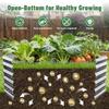 4FT X 1.5FT Hexagon Raised Garden Bed 48 Inch Diagonal 16.5 Inch Tall Galvanized Steel Planter Box with Wave-Shaped Metal Panel