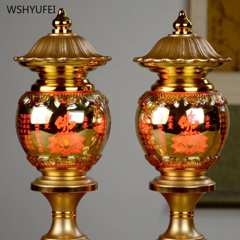 2 buc sfeșnice din aliaj de lotus simulate, materiale pentru templu budist, decor pentru casă, sacrificiu pentru templu, rugăciune pentru auspiciozitate feng shui