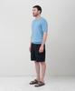 MANNERGRAM Upw Washable Cotton Round Short Sleeve Knit Cameo Blue