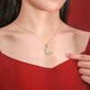 Maitreya Buddha Hetian Jade Pendant Necklace with Gold Inlay - Women's Luck-Turning Gift for Live Stream Traffic Boost