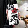 Japanese Minimalist Pine Tree Soft Phone Case for iPhone 15 16 17 Pro Max 17Air 16E 14 Plus 13 12 Mini Shockproof Cover Back She