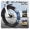 PHILODO Bici da carico elettrica da trasporto 750W motore 48V 17.5Ah doppia batteria pneumatici 20x3 pollici freni a disco idraulici anteriori e posteriori