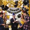 Black Gold Balloon Garland Arch Kit for Graduation or Birthday Decoration
