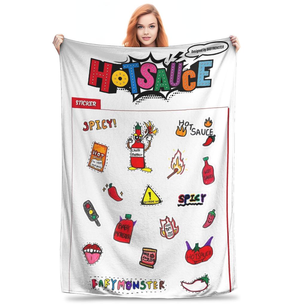 Babymonsters KPOP Flanellen Deken Geweldige Plaid Dekens voor Thuis 200x150cm Spreien,