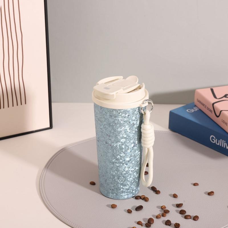 Gradient color stainless steel insulated cup with double-layer cold and heat preservation,large capacity suitable for car travel