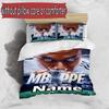 3pcs Duvet Cover Set (1*Duvet Cover + 2*Pillowcase, Without Core), Custom Name Kylian Mbappe Pattern Bedding Set, Home Bedroom Decor Gift