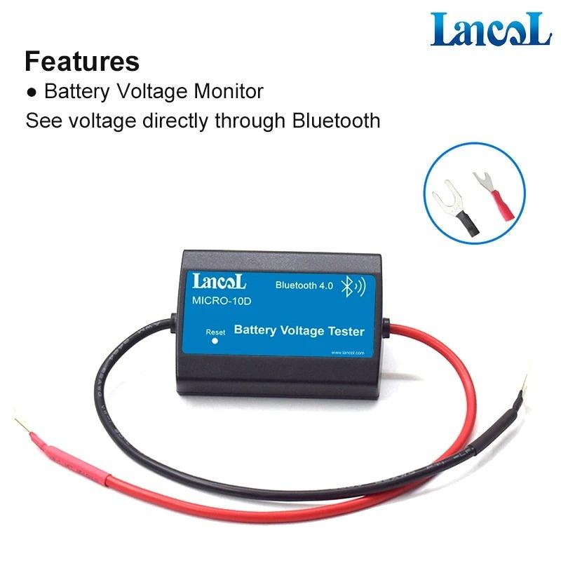 Lancol Micro-10D Bluetooth Digital Voltmeter for Android Only - Mini Voltage Meter with Phone Display
